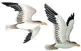 2 Metal Flying Gull Wall Plaques (Kitchen)