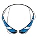 Bluetooth Headset Headphones Rymemo Metallic-feeling Soft Polishing Wireless Music Earphones Stereo Earbuds Sports/running Magnetic Neckband Style for Cellphone, Silver-Blue