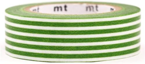 Japanese Masking Tape with Pale Green Stripes