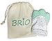 BRIO Teething Mitten - Sensory Baby Silicone Teether Toy with Travel Bag - Non Toxic and BPA Free - Mitten Helps Relieve Pain - Suitable for 3-6 Months Old Toddler - Freezer Safe - Soft Rubber