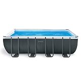 Intex 18ft X 9ft X 52in Ultra XTR Rectangular Pool Set with Sand Filter Pump, Ladder, Ground Cloth & Pool Cover