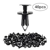 MOTOALL Nylon Bumper Fender Liner Door Trim Panel Shield Retainer Fastener Rivet Push-Type Clips for 8mm Hole Honda Kawasaki Suzuki Polaris 7661855 ATV UTV - 40pcs