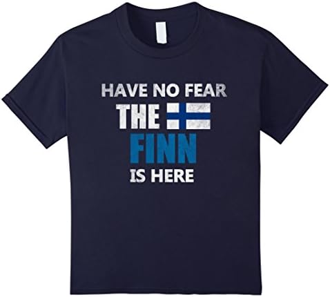 Kids Finland Finnish Pride Funny Flag T-Shirt Have No Fear..Shirt 10 Navy
