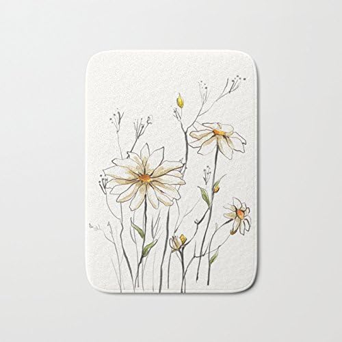 Afagahahs Cushion Hand-Painted Sandalwood Flowers Short Plush Top Doormat Creative Indoor/Outdoor Mat Standar Size 18x30 Inches Durable And Beautiful Rug