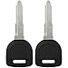 Keyless2Go Replacement for New Uncut Transponder 80-Bit Ignition Car Key MZ24 MZ34 (2 Pack)