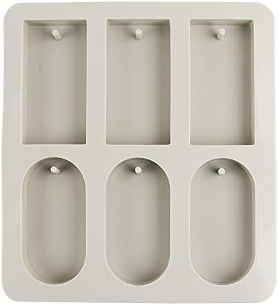 DadaCrafts(TM) 6-cells Square Oval Scented Candle Making Mold for Decorative Aromatherapy Home Closet Air Purifier Deodorizer