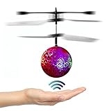 Goolsky Mini Flying infrared Induction Helicopter Flash Disco Colorful Shining LED Lighting Ball Toys Gesture-Sensing for Kids Teenagers