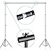 Neewer 6.5x9.8ft/2x3M Background Stand Backdrop Support System with 6x9ft/1.8x2.8M Muslin Backdrop (White, Black, Green), Clamps and Carrying Bag for Portrait,Product Photography and Video Shooting