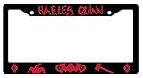 Harley Quinn LOGO (Design 1) Black Plastic License Plate Frame Super Hero Theme 2522