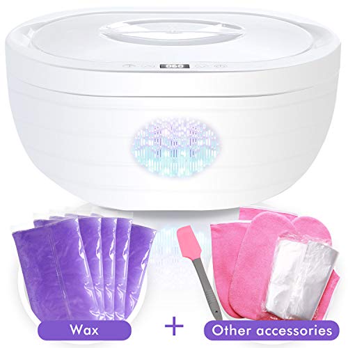Paraffin Wax Machine for Hand and Feet – Quick-Heating Paraffin Wax Warmer Paraffin Wax Bath Spa for Smooth and Soft Skin Moisturizing System with Paraffin Wax Refill Thermal Mitts Gloves