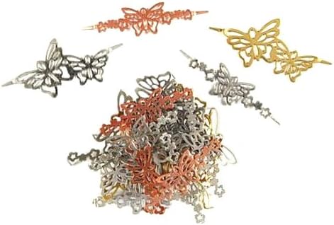 Purple Cows 7005 Craftgeek Pin It Pin Set, Spring Butterflies, Includes 20 Decorative Pins, Metallic Color Assortment