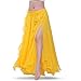 ROYAL SMEELA Chiffon Belly Dance Skirt Slit Bellydance Skirts Tribal Belly Dancer Costumes for Women Carnival Outfit
