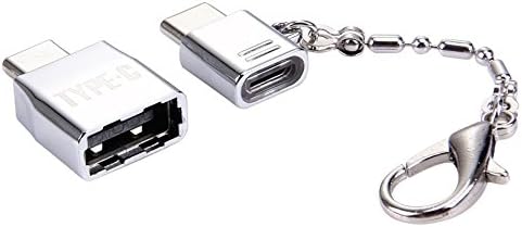 ILYPRO USB Type C Adapter Keychain OTG Male Connector to USB/Micro USB Female Aluminum Data Sync and Quick Charge Adapter