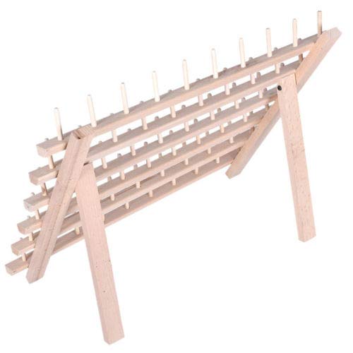 FidgetFidget Stand Holder Steady Wooden Embroidery Thread 60 Spools 40x32cm Yarn Shafts Shelf - Thumbnail 3