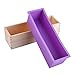 1 Purple Flexible Rectangular Silicone Soap Mold with Large Pine Wood Box for Homemade Produce 1.2 Kg Art Craft Soap Making Mold + 2 Pcs Cutter Peeler Slicer Knife Home Kitchen Tool Set