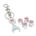 iDoood Wrench Keychain Chrome Car Tire Valve Stem Caps (Logo:Captain America)