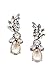 Happiness Boutique Women Statement Earrings in Clear Color Chandelier Drop Earrings in Vintage Gold Color