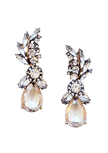 Happiness boutique women statement earrings in clear co…