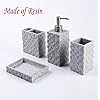 Hymmah Bathroom Accessories Set,Toothbrush Holder,Farmhouse Bathroom Decor,4 Pcs Resin Gift Set Apartment Necessities…