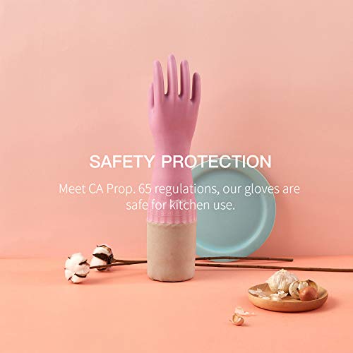 image for LANON Protection Reusable Cleaning Gloves wahoo PVC Dishwashing Gloves