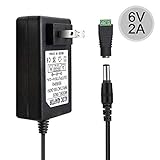inShareplus 6V Low Voltage Power Supply, Transformer, Power Adapter, DC 6V 2A, 12 Watt Max, AC 100-240V to DC 6V, with 5.5/2.1 DC Female Barrel Connector