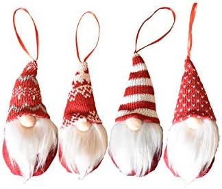 クリスマスツリー 飾り ノルディック風 サンタ クリスマス クリスマス雑貨 レッド帽4体セット 正規取扱店 装飾 オーナメント