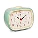 Slash Vintage Retro Old Fashioned Quiet Non-Ticking Sweep Second Hand, Quartz Analog Desk Clock, Battery Operated, Loud Alarm (Dark Sky Blue)