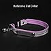 Mogoko Personalized Breakaway Cat Collar, Reflective Customized Kitten Pet Collar with Engraved ID Name Plate and Bell(Purple) 7.8