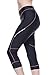 4ucycling Women's ¾ Cycling Tight Pants , Black & Pink Line, L