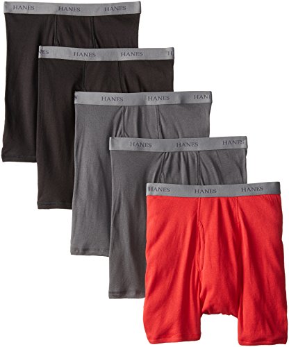 Hanes Men's 5-Pack Ultimate FreshIQ Boxer with ComfortFlex Waistband Brief,Assorted,Small