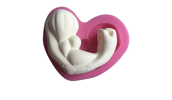 Anyana brazo fuerte músculos de silicona 3d Fondant molde ...