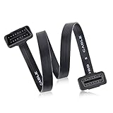 KONNWEI Full 16pin OBD II OBD2 Extension Cable Flat Ribbon Male to Female Diagnostic Extension Convert Cable for Bluetooth WiFi ELM327 Readers OBDII Code Scanners 23.6inch