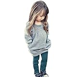 Sagton Toddler Kids Girls Outfit Clothes Warm Long Sleeve T-shirt +Long Pants 1Set