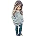 Sagton Toddler Kids Girls Outfit Clothes Warm Long Sleeve T-Shirt +Long Pants 1Set (2T) Gray