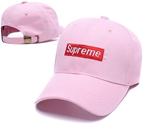 DELHITRADERSS® Cool Unisex Cotton Embroidery Caps Hats Sports Tennis Baseball Cap(Pink-cd-suprem)