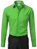 IDARBI Men's Classic French Convertible Cuff Button Up Regular-Fit Dress Shirt