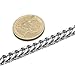 FIBO STEEL 6mm Curb Chain Mens Womens Bracelet Stainleel Steel Biker High Polished, 8.5