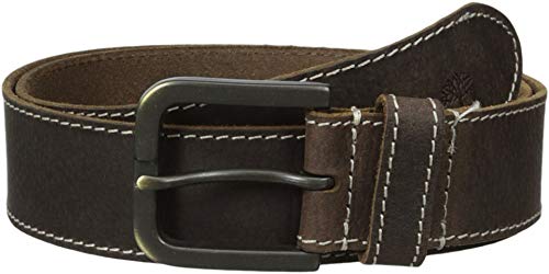 Timberland Men's Leather Belt 40mm, Brown (Stitched), 32