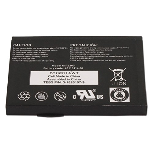 40115114.00 Novatel Wireless MiFi 2200 Mobile Hotspot 3G Replacement Battery