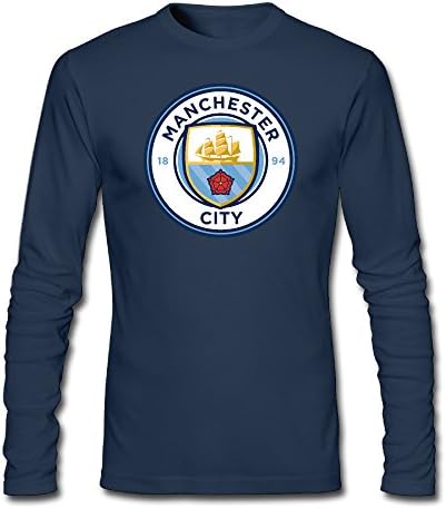 Men Manchester City FC Man City Football Tshirt Long Sleeve