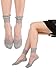 Hestya 7 Pairs Ultrathin Lace Socks Elastic Transparent Short Socks Anti-slip Socks for Women and Girls (7 Colors)