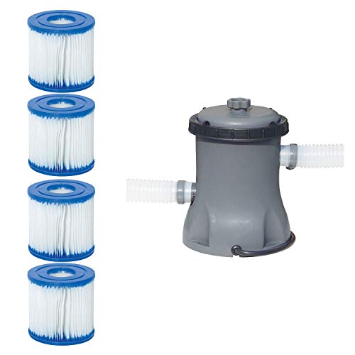 Bestway Pool Filter Pump Cartridge Type VII/D (2 Pack) + Pool Filter Pump