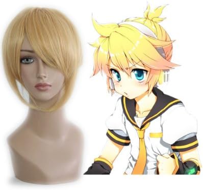 Smile Cosplay Anime wig 35cm Short VOCALOID-Kagamine Len Gold