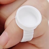 DZT1968 100Pc Microblading Pigment Glue Rings Tattoo Ink Holder For Semi Permanent