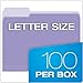 Pendaflex Two-Tone Color File Folders, Letter Size, 1/3 Cut, Lavender, 100 Per box (152 1/3 LAV)