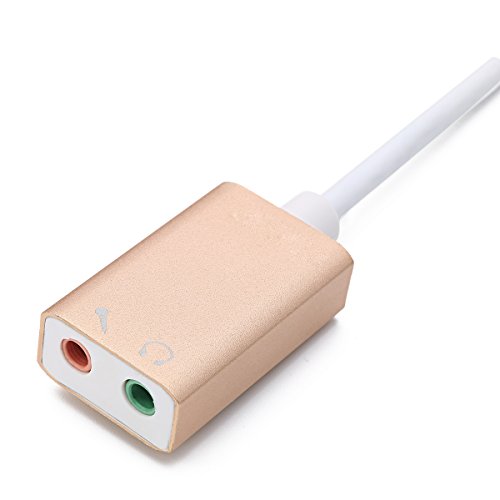 USB-C Audio Adapter, YSSHUI Type-C External Stereo Sound Card With 3.5mm Headphone And Microphone Jack For Windows, Mac, Linux, Android, PC, Laptops, Desktops, Google Chromebook, HUAWEI Matebook - Thumbnail 5