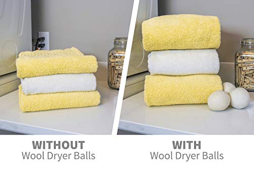 ST 559701 New Zealand Wool Dryer Balls - XL Size - Natural White, 6 Pack