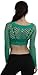 ToBeInStyle Women's Elastic Fishnet Long Sleeve Top - One Size - Green