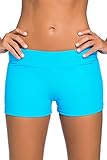Aleumdr Women's Wide Waistband Swimsuit Bottom Shorts Swimming Panty