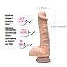 6Inch The Professor, Charles, Light Lifelike Soft Dildos Realistic Dong with Power Suction Cup for Beginners’ Hands-Free Play & strapon, Curved Shaft and Balls, Best Sexual Toythumb 2